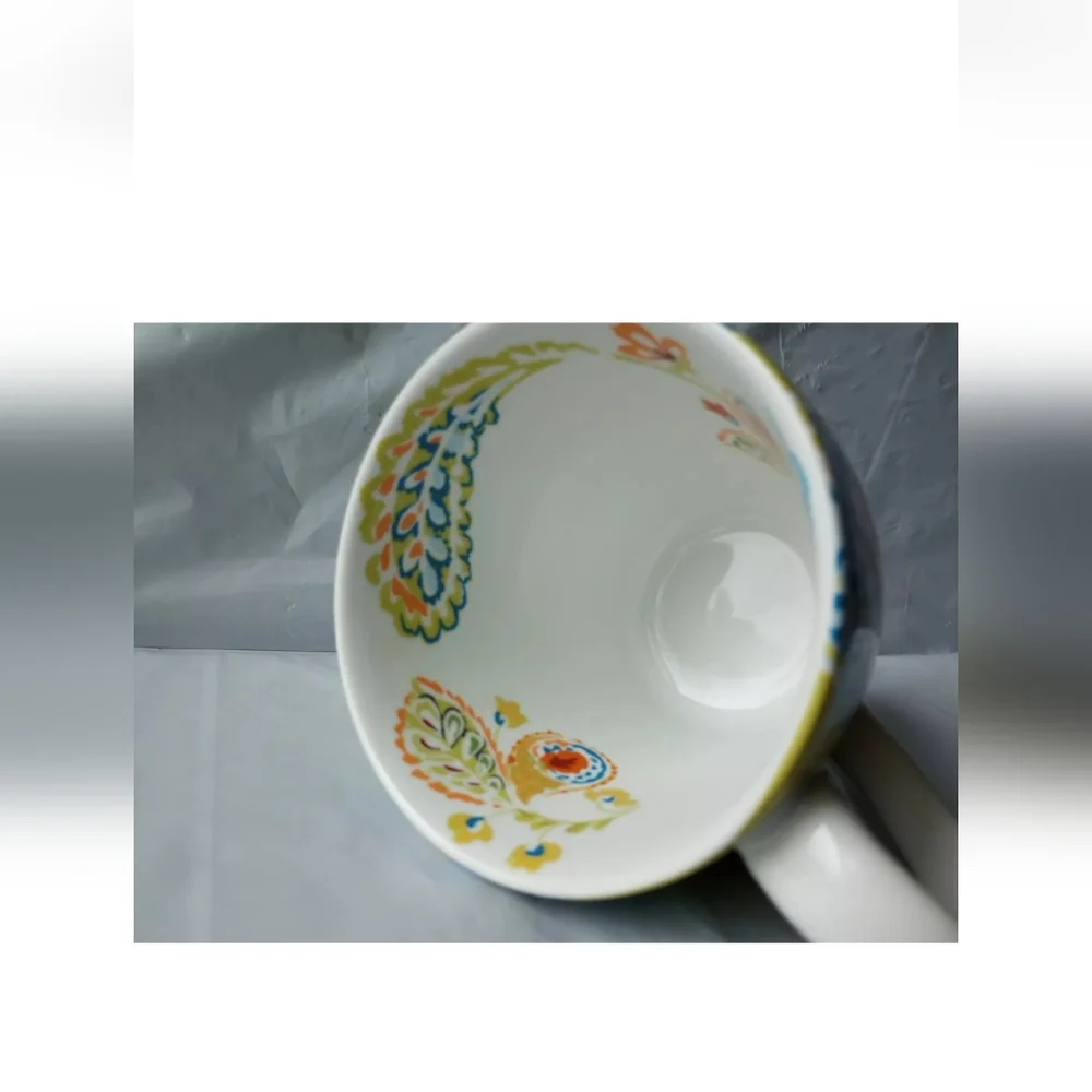 Pier 1 Imports Paisley Coffee/Tea Mug/Cup 12ounces